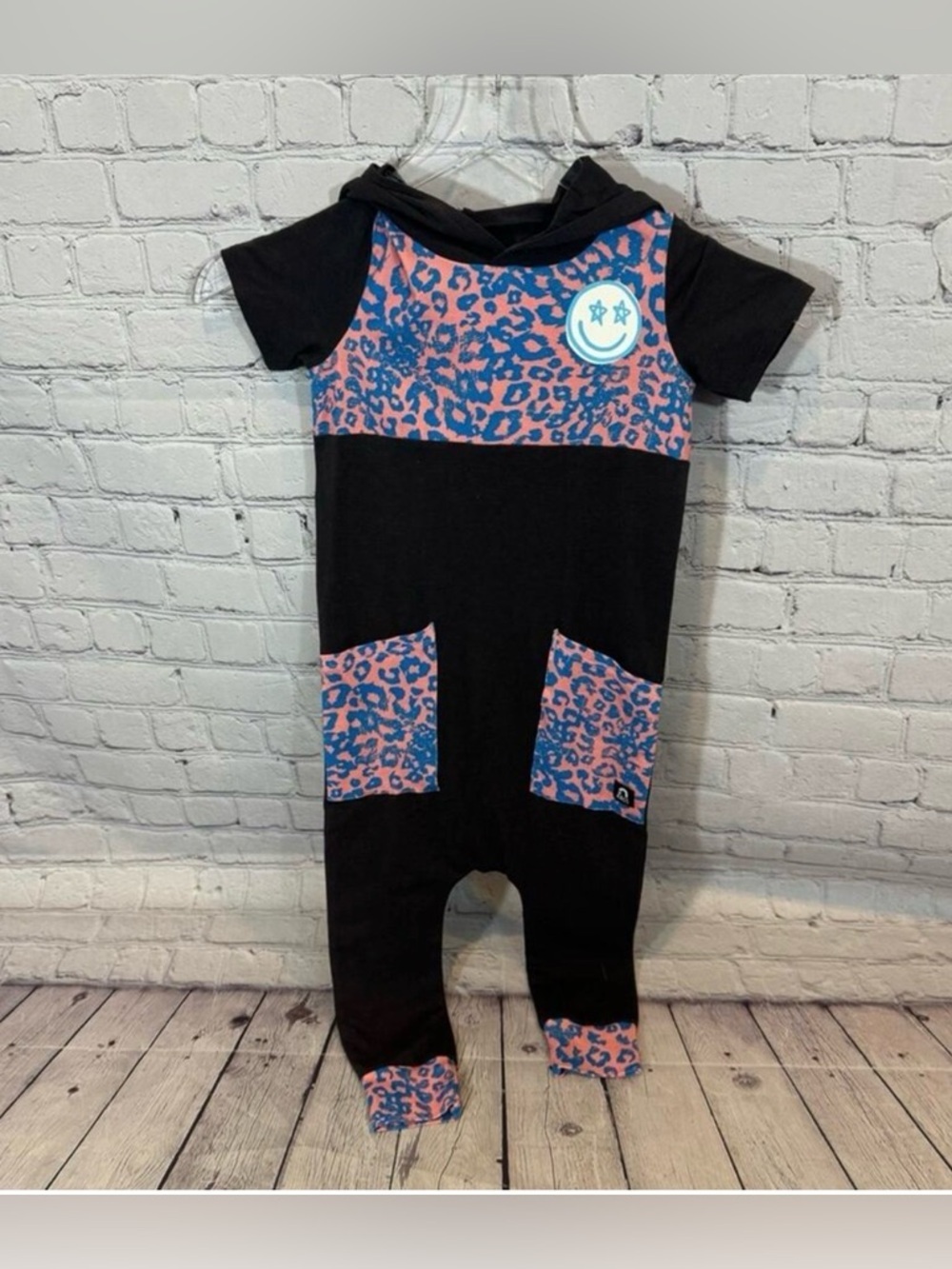 Rags to Raches Animal Print Hooded Romper